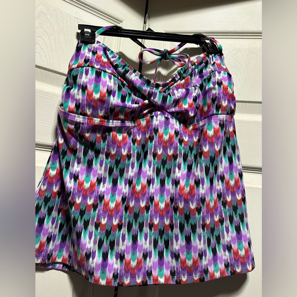 Catalina Colorful swim tankini halter top size xl (14/16)